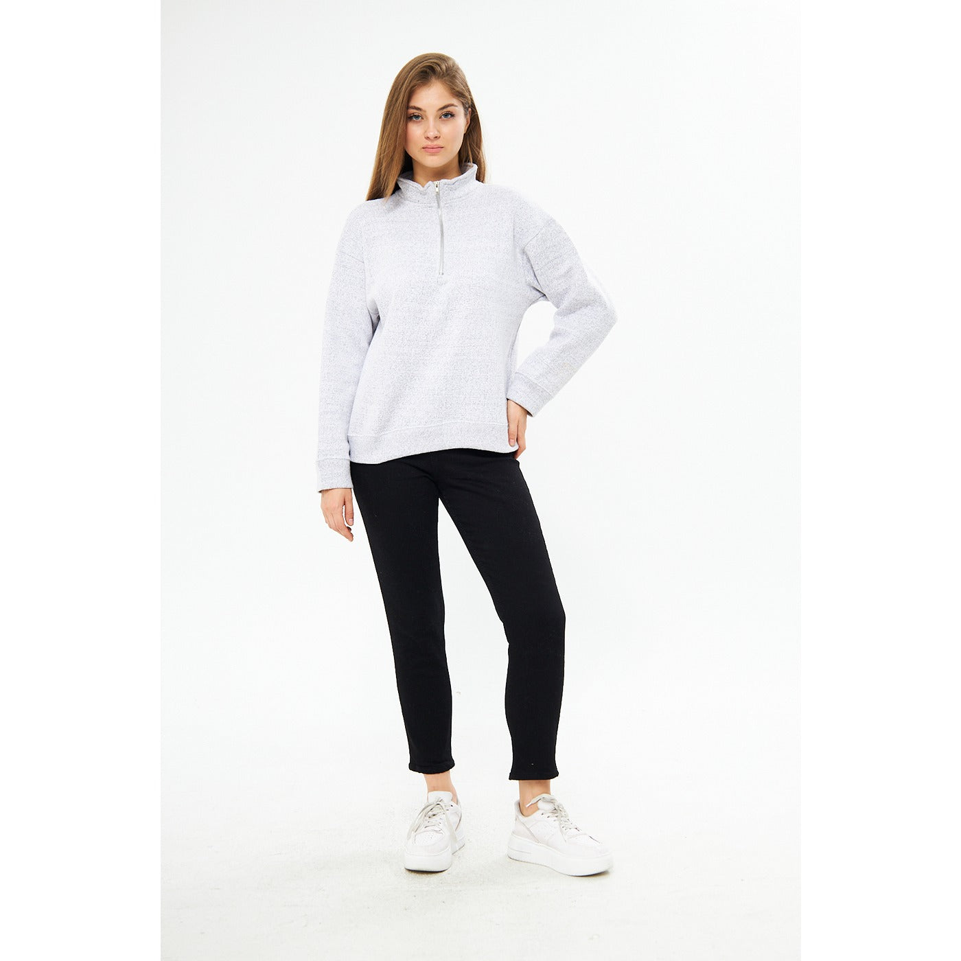 Light Grey Oversized Sweatshirt | Montivo Pakistan