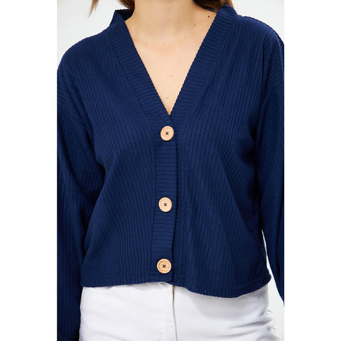 Blue Waffle Jacket Cardigan | Montivo Pakistan