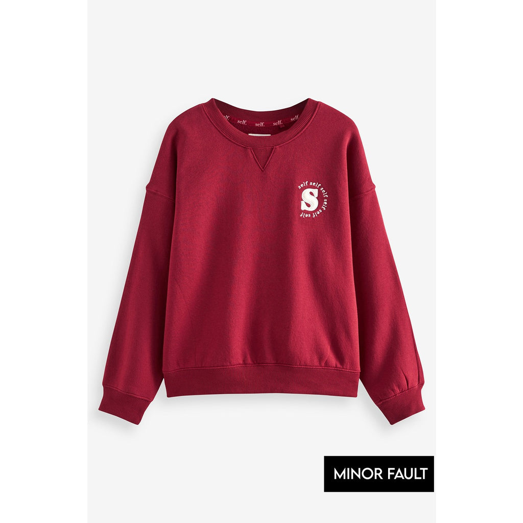 (Minor Fault) Red Oversized Sweatshirt | Montivo Pakistan