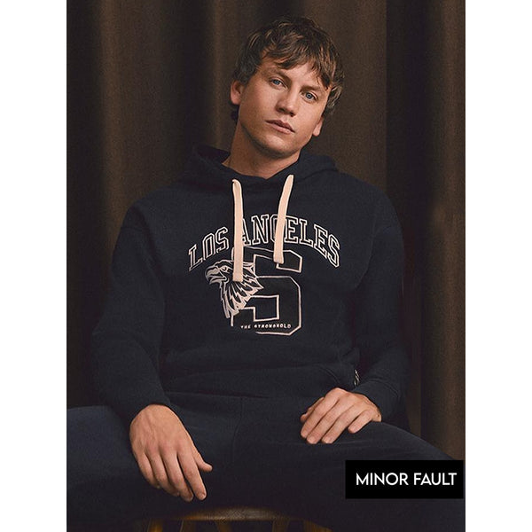 (Minor Fault) Navy Embroidery Hoodie | Montivo Pakistan