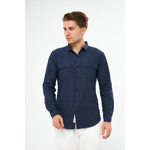 Navy Double Pocket Shirt | Montivo Pakistan