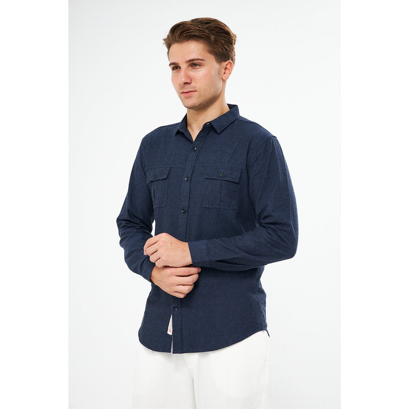 Navy Double Pocket Shirt | Montivo Pakistan
