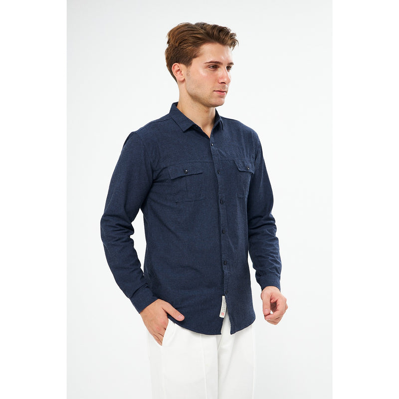 Navy Double Pocket Shirt | Montivo Pakistan