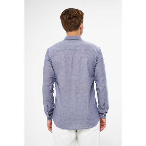 Lavender Blue Double Pocket Shirt | Montivo Pakistan