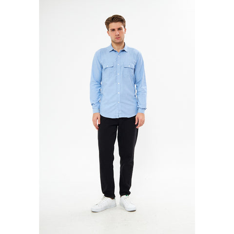 Sky Blue Double Pocket Shirt | Montivo Pakistan