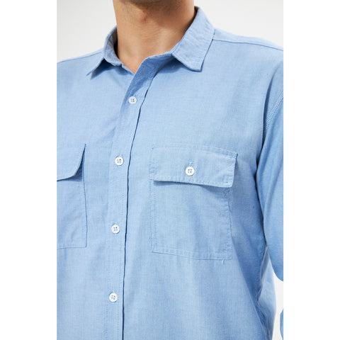 Sky Blue Double Pocket Shirt | Montivo Pakistan