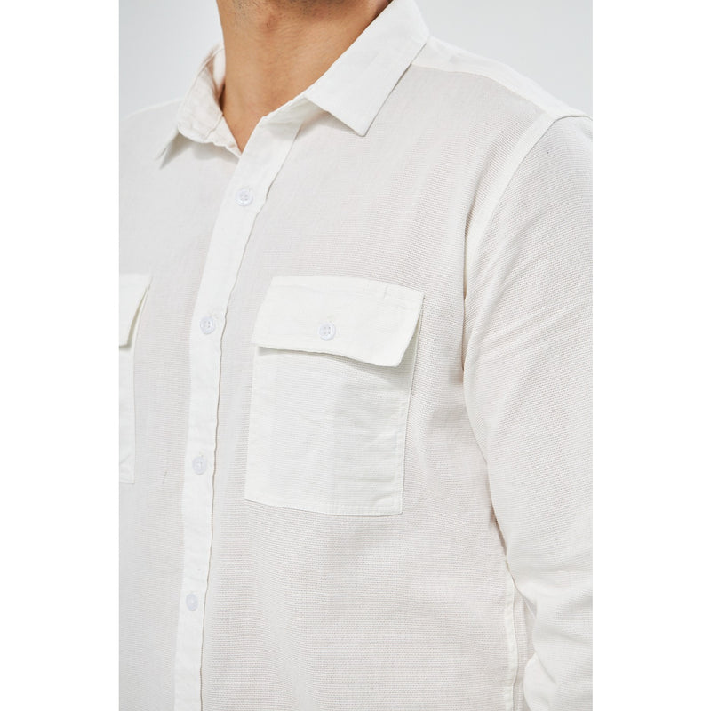 White Double Pocket Shirt | Montivo Pakistan