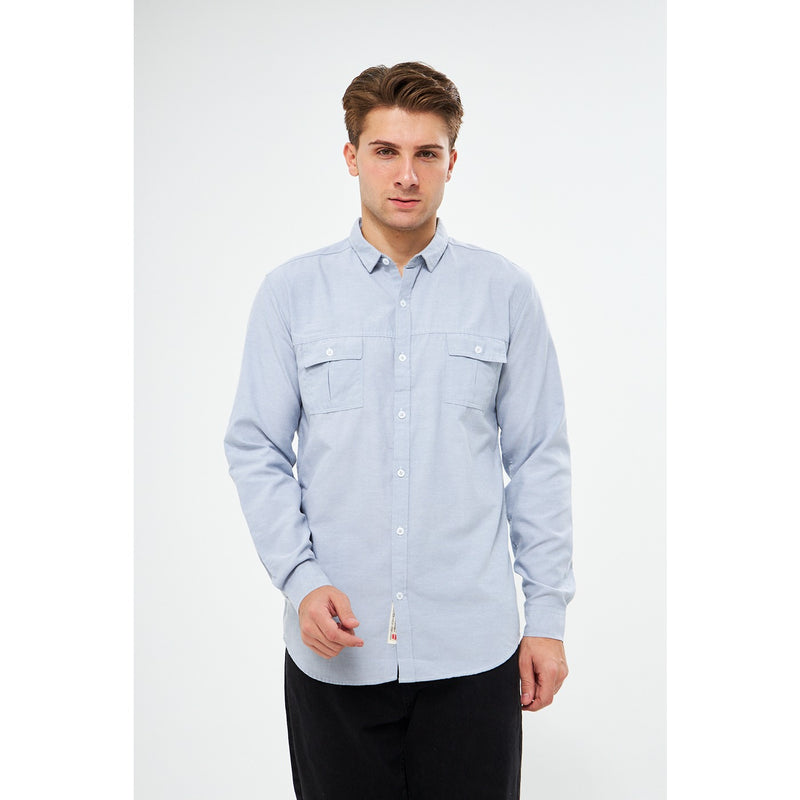 Light Blue Double Pocket Shirt | Montivo Pakistan