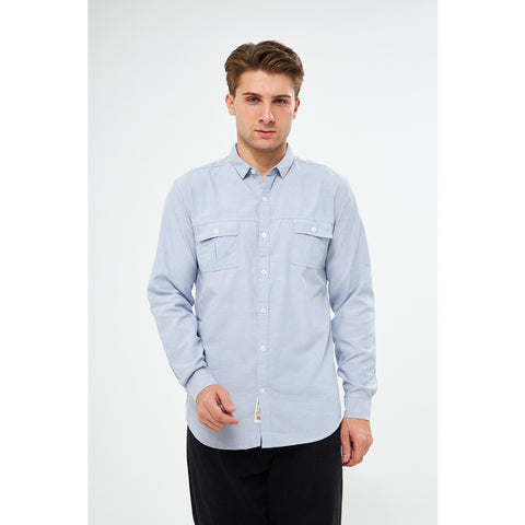 Light Blue Double Pocket Shirt | Montivo Pakistan