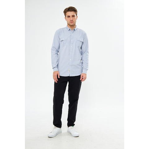 Light Blue Double Pocket Shirt | Montivo Pakistan