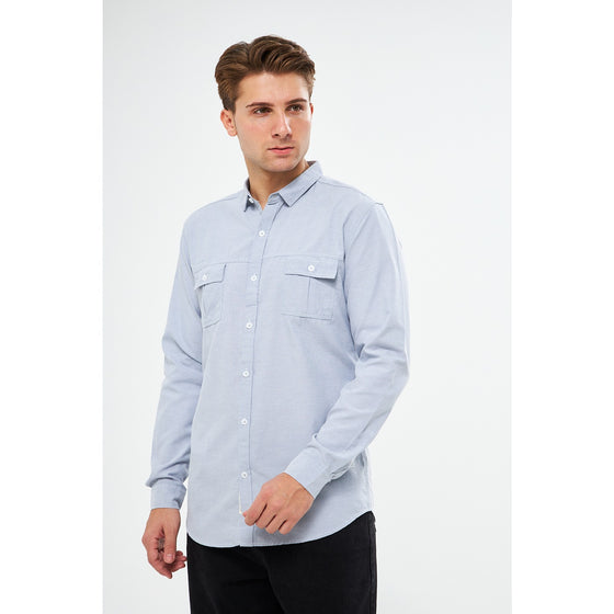 Light Blue Double Pocket Shirt | Montivo Pakistan