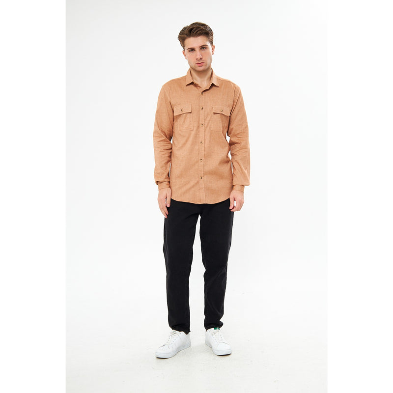 Rust Double Pocket Shirt | Montivo Pakistan