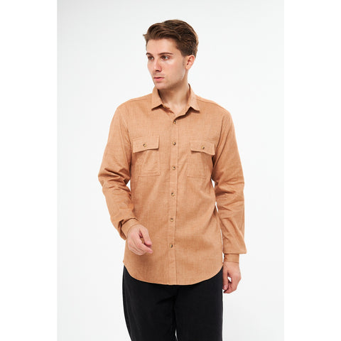 Rust Double Pocket Shirt | Montivo Pakistan