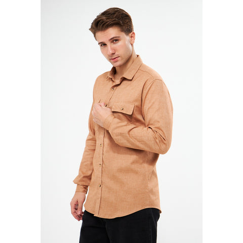 Rust Double Pocket Shirt | Montivo Pakistan