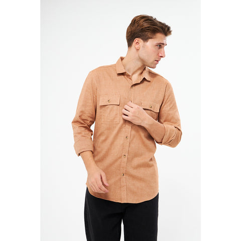 Rust Double Pocket Shirt | Montivo Pakistan