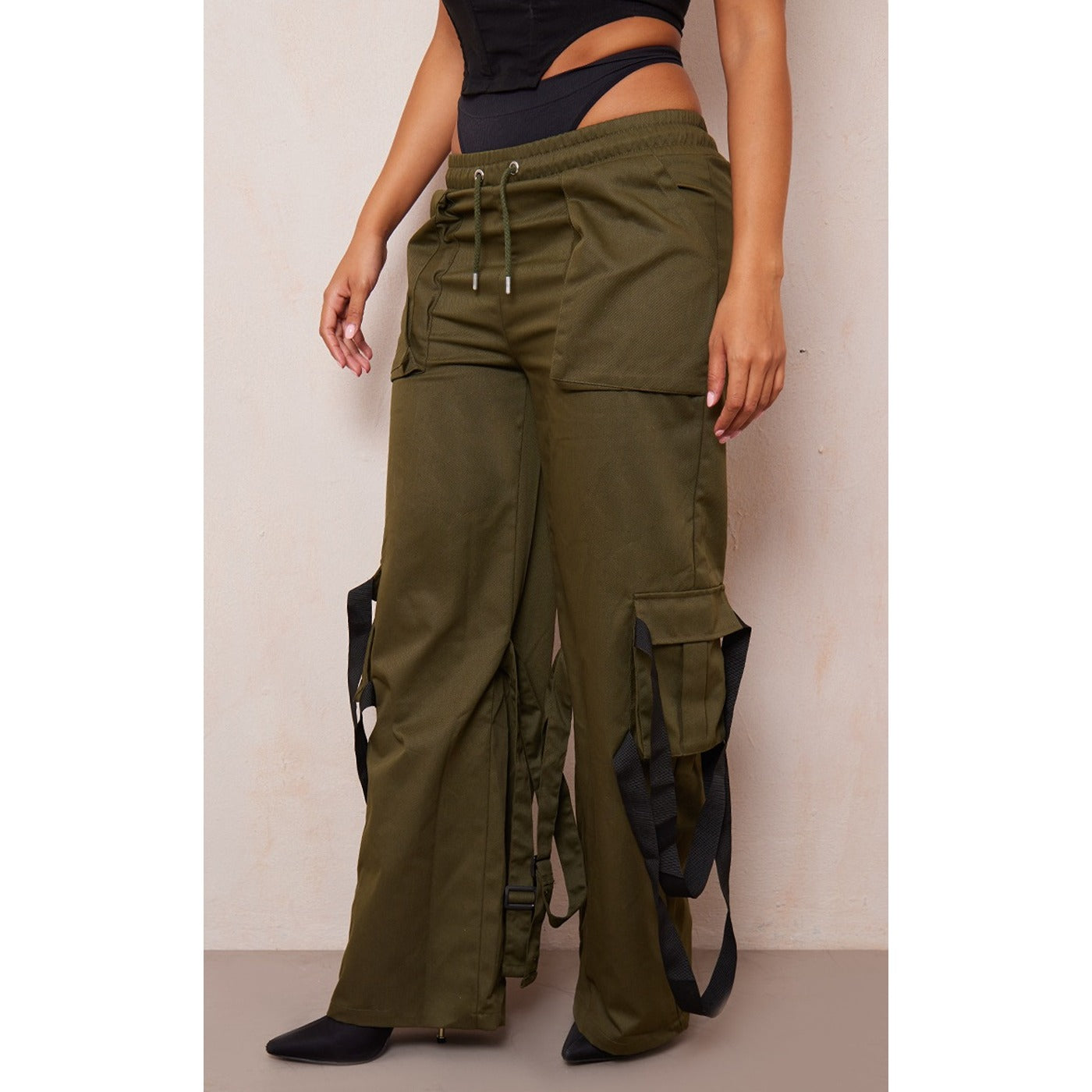 Khaki Utility Cargo Trousers | Montivo Pakistan