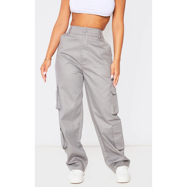 Grey Pocket Detailed Cargo Trousers | Montivo Pakistan