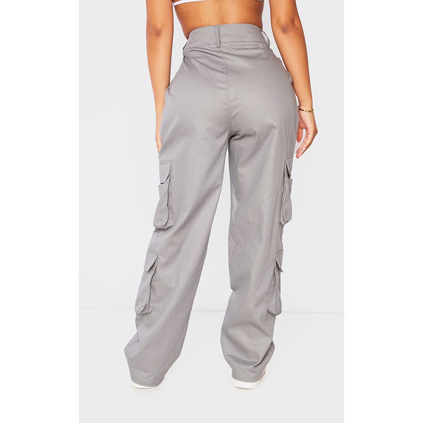 Grey Pocket Detailed Cargo Trousers | Montivo Pakistan