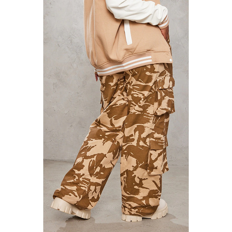 Beige Camo Cargo Trousers | Montivo Pakistan