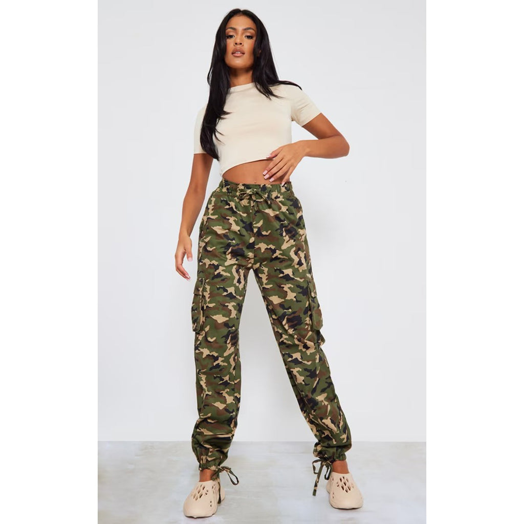 Khaki Camo Cargo Trousers | Montivo Pakistan