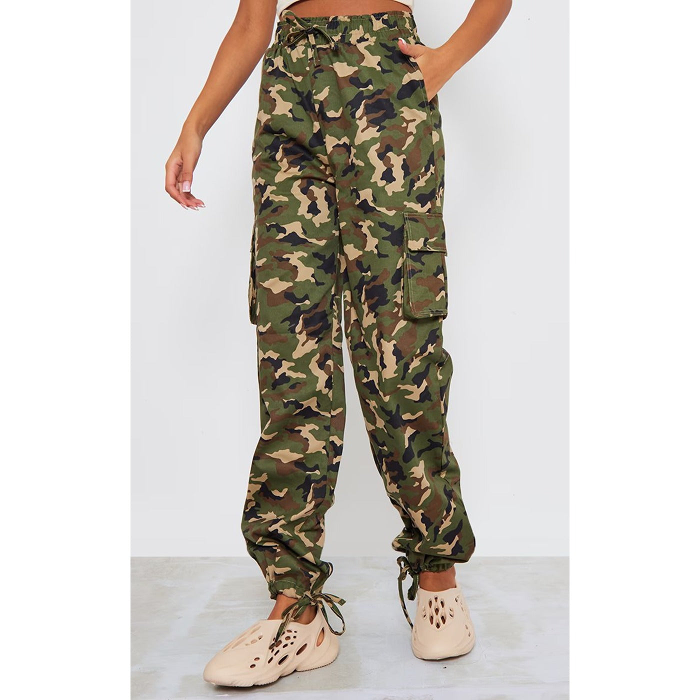 Khaki Camo Cargo Trousers | Montivo Pakistan
