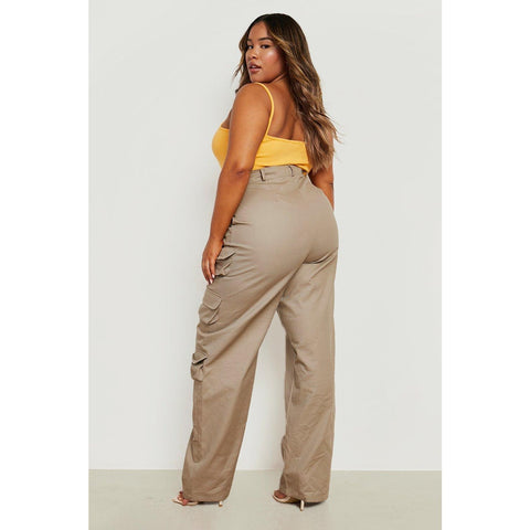 Beige Multi Pocket Straight Cargo Trousers | Montivo Pakistan