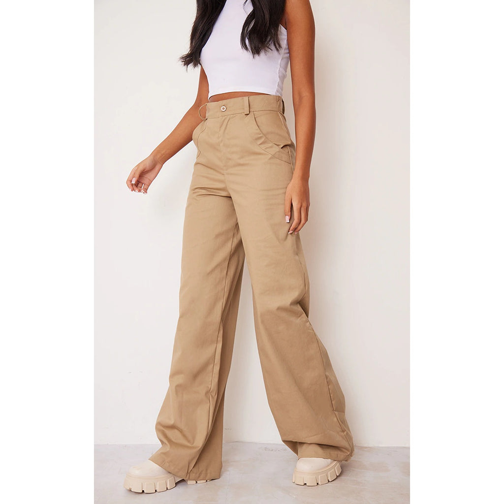 Trousers | Satin Twill Extreme Wide Crop Trouser | Warehouse