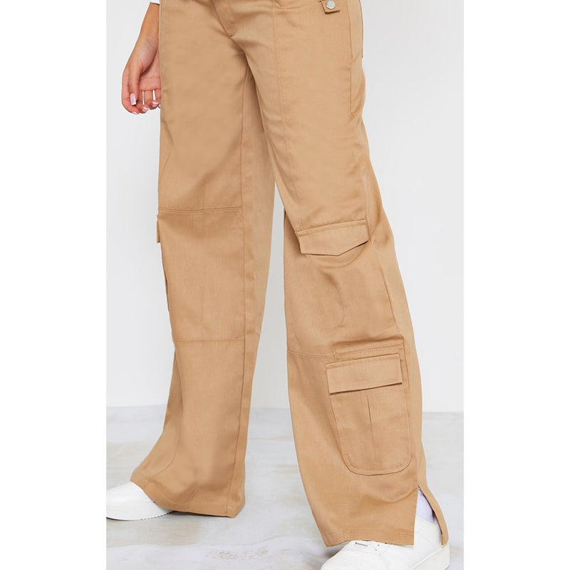 Camel Fold Over Front Straight Leg Cargos | Montivo Pakistan
