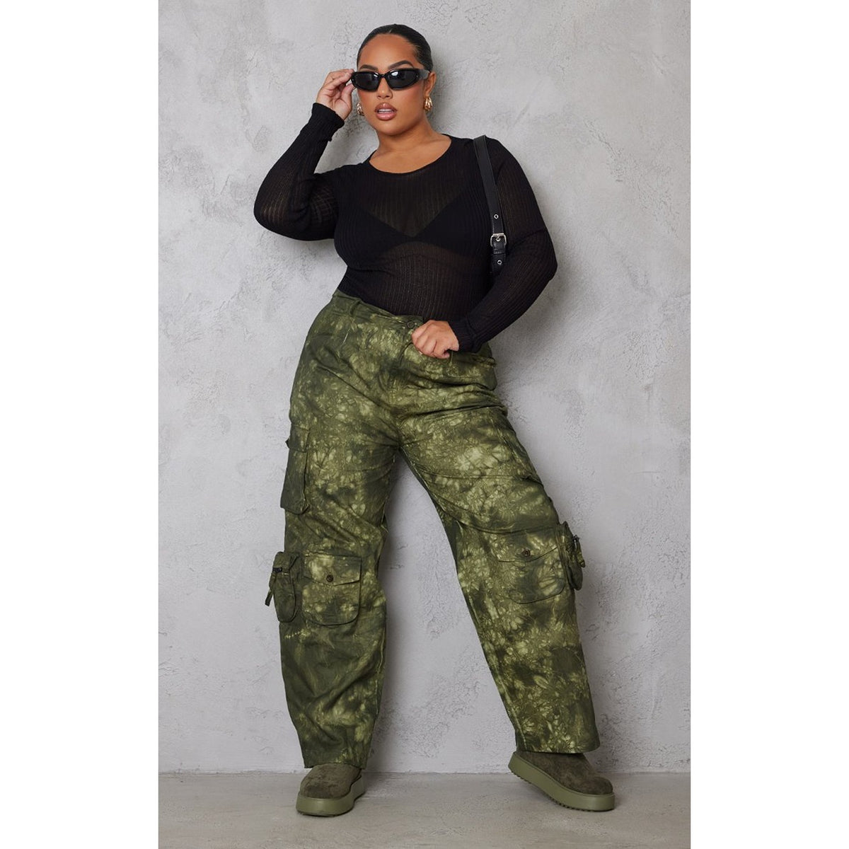 Dark Khaki Camo Cargo Trousers | Montivo Pakistan