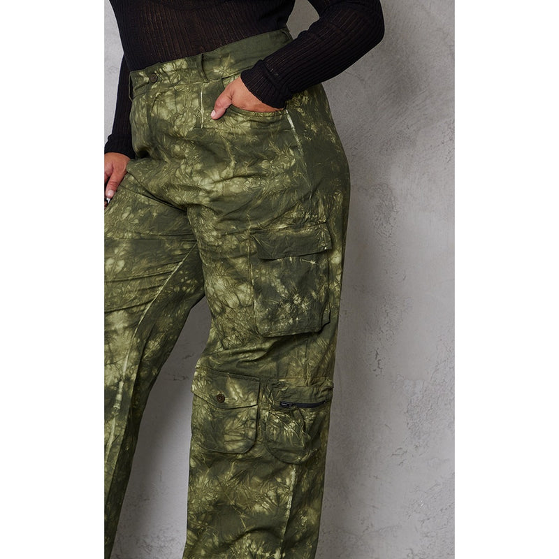 Dark Khaki Camo Cargo Trousers | Montivo Pakistan