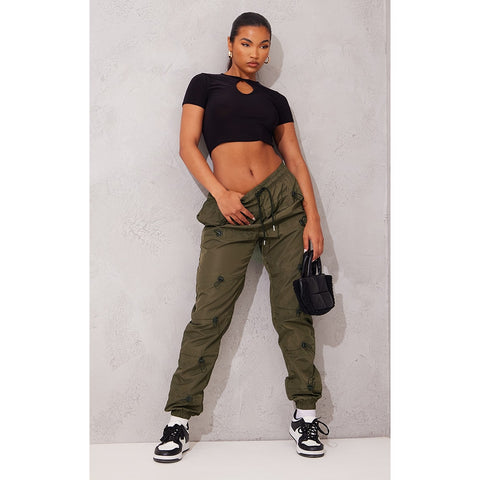 Khaki Shell Toggle Details Cargos | Montivo Pakistan