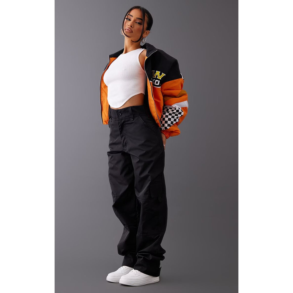 Black Straight Cargo Pocket Trousers | Montivo Pakistan