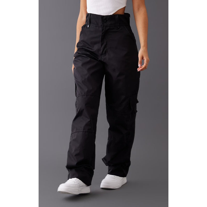Black Straight Cargo Pocket Trousers | Montivo Pakistan