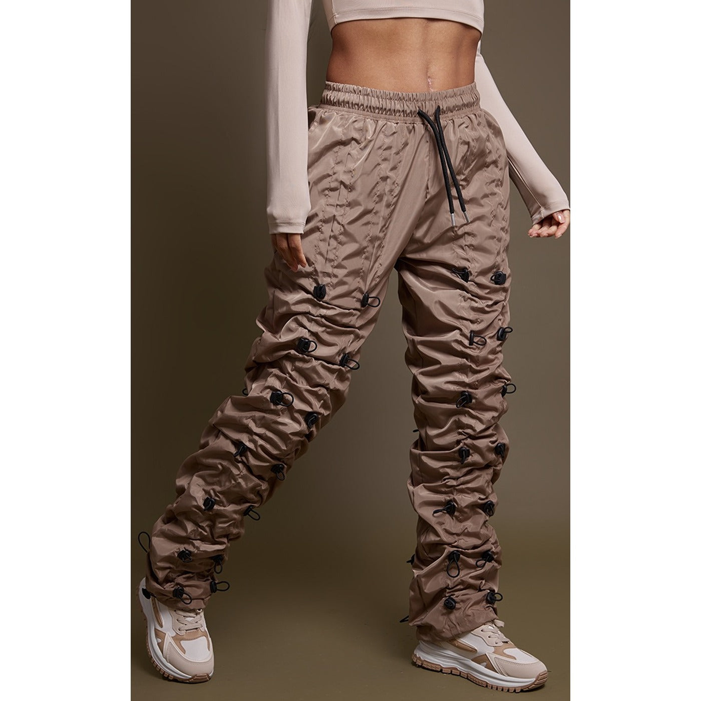 Stone Toggle Detail Straight Trousers | Montivo Pakistan