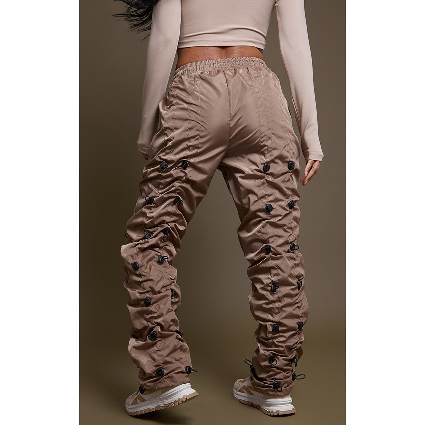 Stone Toggle Detail Straight Trousers | Montivo Pakistan