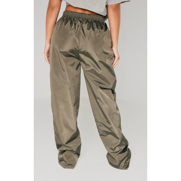 Khaki Drawstring Wide Leg Trousers | Montivo Pakistan