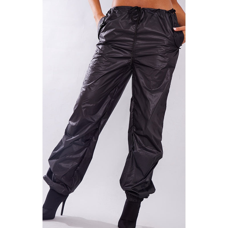 Tall Black Parachute Pants | Montivo Pakistan