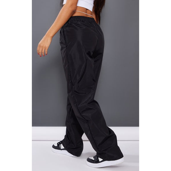 Black High Waist Shell Trousers | Montivo Pakistan