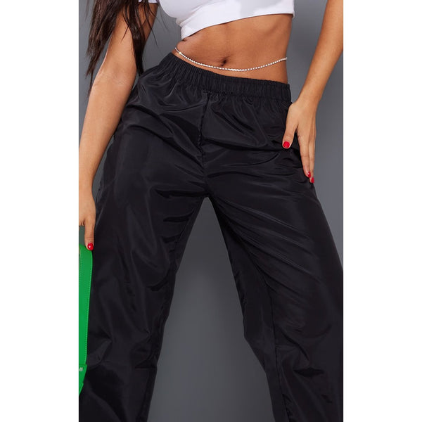 Black High Waist Shell Trousers | Montivo Pakistan