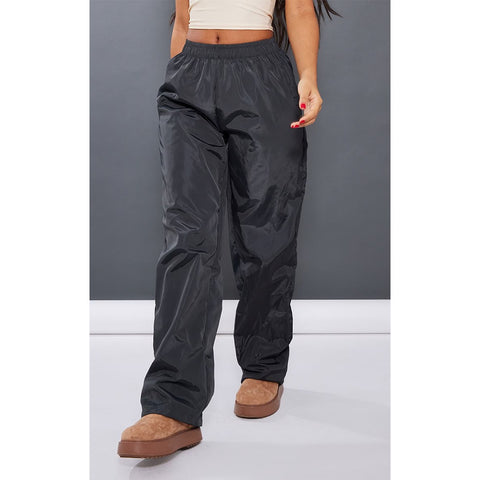 Charcoal High Waist Shell Trousers | Montivo Pakistan