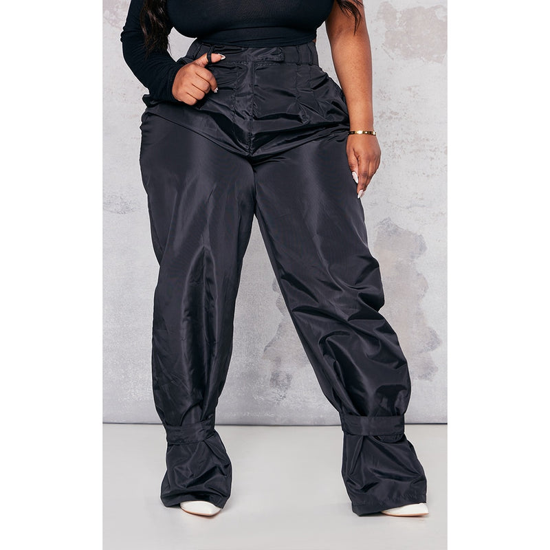 Black Tie Cuff Nylon Trousers | Montivo Pakistan