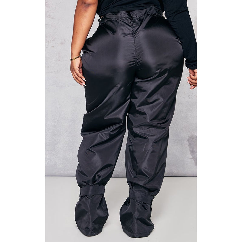 Black Tie Cuff Nylon Trousers | Montivo Pakistan