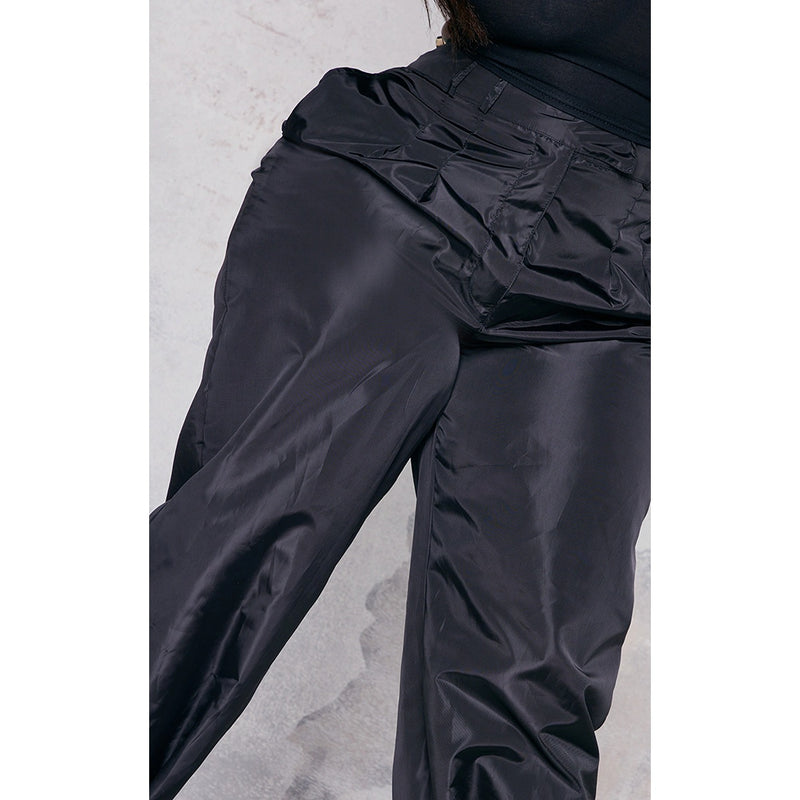 Black Tie Cuff Nylon Trousers | Montivo Pakistan
