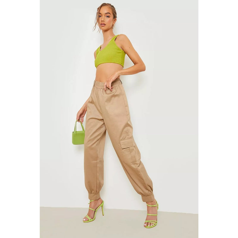 Beige Balloon Fit Cargo Trousers | Montivo Pakistan
