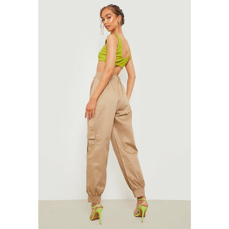 Beige Balloon Fit Cargo Trousers | Montivo Pakistan