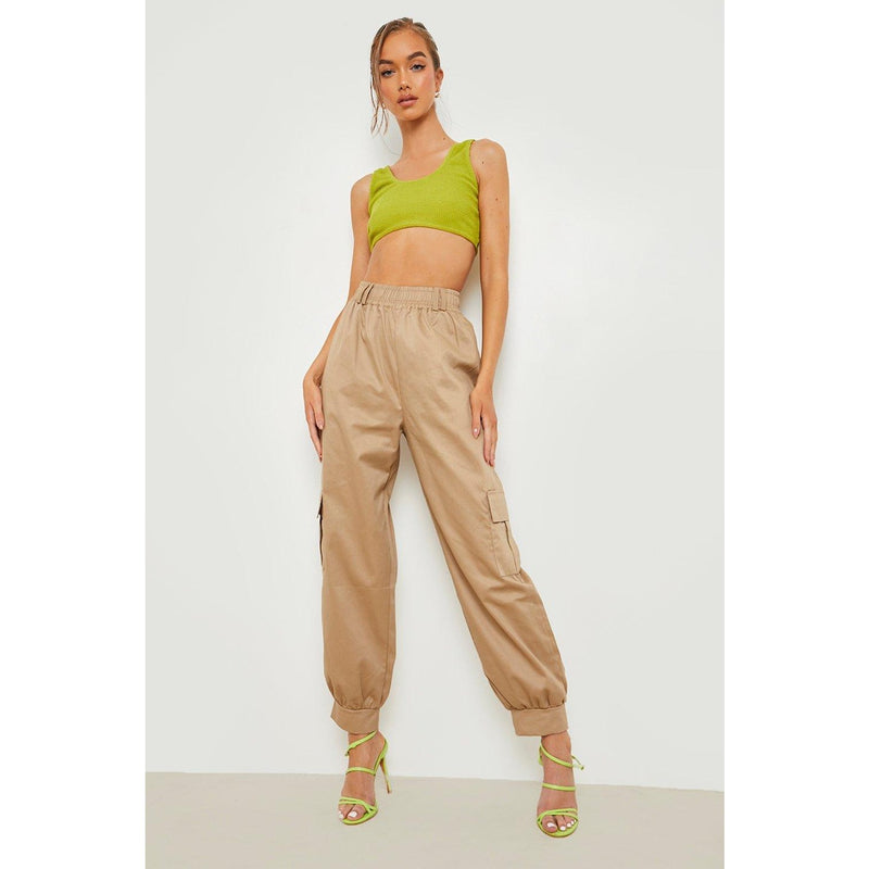 Beige Balloon Fit Cargo Trousers | Montivo Pakistan