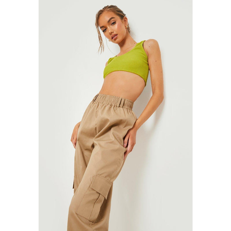 Beige Balloon Fit Cargo Trousers | Montivo Pakistan