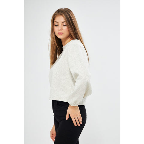Light Grey Boatneck Oversized Sweatshirt | Montivo Pakistan