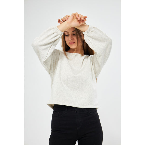 Light Grey Boatneck Oversized Sweatshirt | Montivo Pakistan