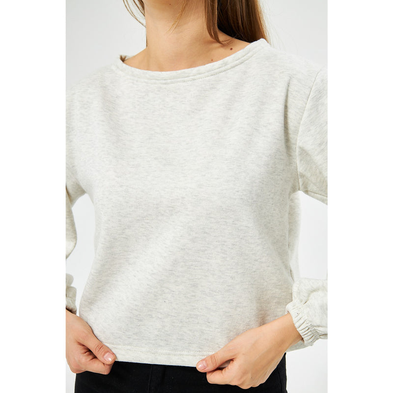 Light Grey Boatneck Oversized Sweatshirt | Montivo Pakistan